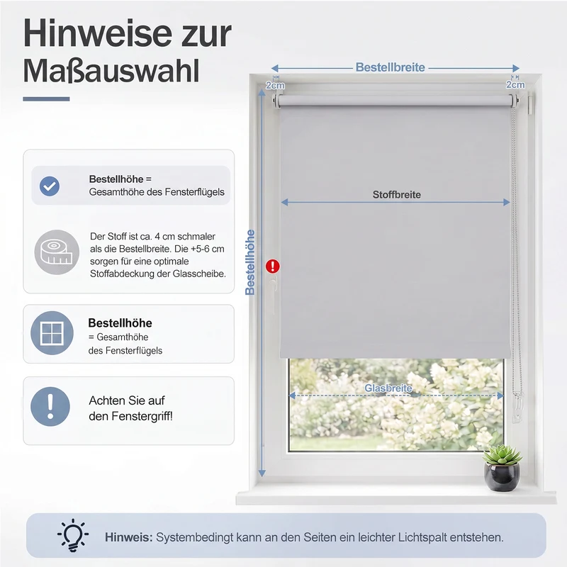 Salcar Thermorollo ohne Bohren Klemmfix Hellgrau – Verdunkelungsrollo für Fenster & Tür mit Thermobeschichtung, Sonnenschutz, Hitzeschutz & Sichtschutz