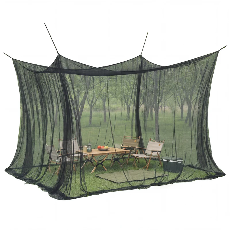 Sekey XXL Moskitonetz Schwarz 300x300x250 cm – Doppelbett, Pavillon & Outdoor Insektenschutz