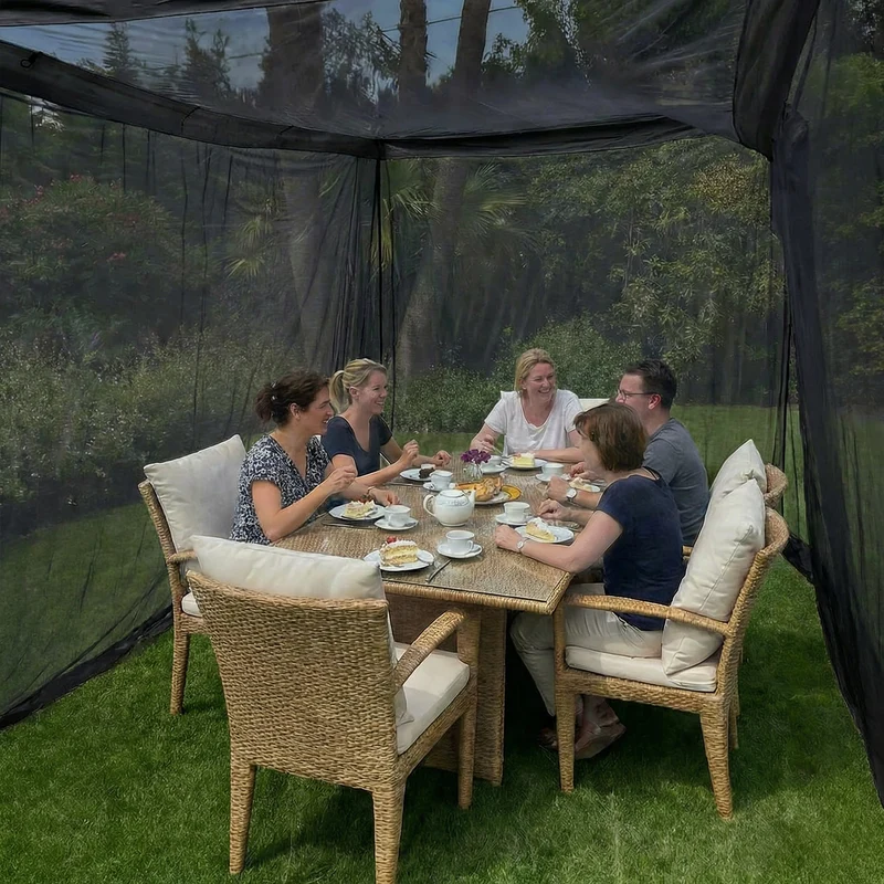 Sekey XXL Moskitonetz Schwarz 300x300x250 cm – Doppelbett, Pavillon & Outdoor Insektenschutz