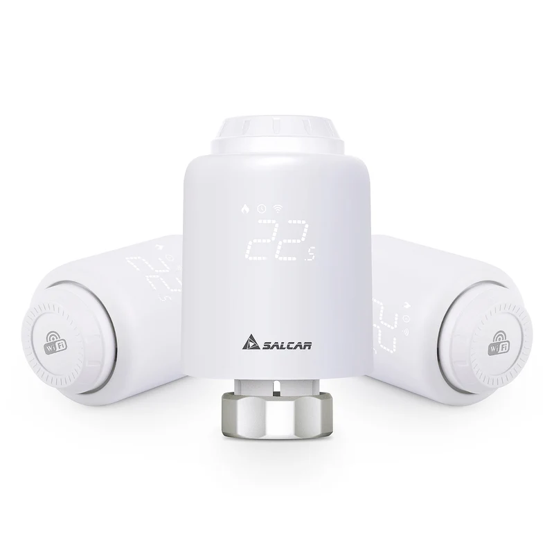 Salcar TRV603 Smartes Heizkörperthermostat WLAN 3er Set – Programmierbares WiFi Thermostat mit Tuya Smart App, kompatibel mit Amazon Alexa & Google Assistant, ohne Gateway