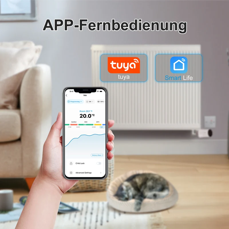 Salcar TRV706W Smartes Heizkörperthermostat 3er Set – WLAN Thermostat mit Tuya App, programmierbar, kompatibel mit Amazon Alexa & Google Home, ohne Gateway, inkl. 9 Batterien