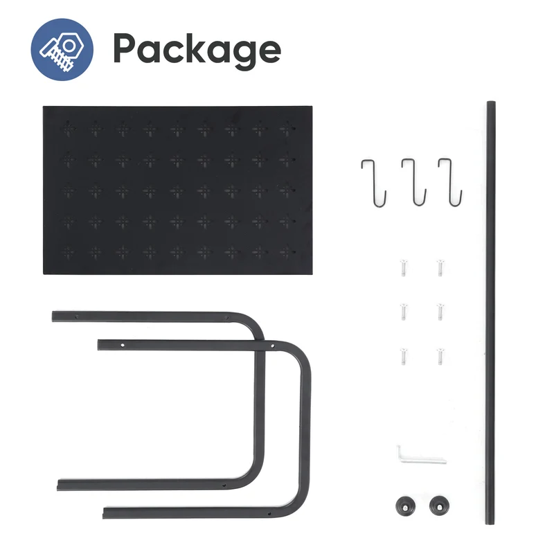 Sekey Mikrowellenregal 59 × 36 × 42,5 cm – Küchenregal aus Metall mit Ablage & 3 Haken, Mikrowellenständer für mehr Stauraum, Schwarz