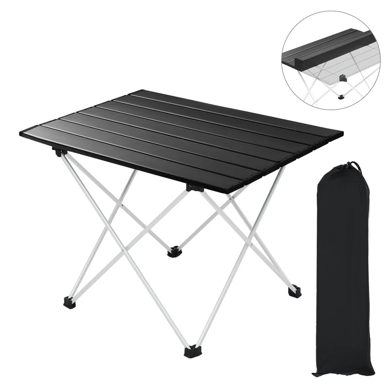 Sunula Klappbarer Campingtisch, Ultraleicht 1,7 kg, 30 kg Tragkraft, Wasserdicht, Rutschfest, 3 Größen, Einfach zu Montieren, Für Camping, Picknick, Garten, Outdoor