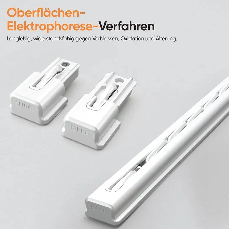 Sekey Gardinenstange Ausziehbar Gardinenschiene 1-läufig Alu-Vorhangschiene teleskopisch