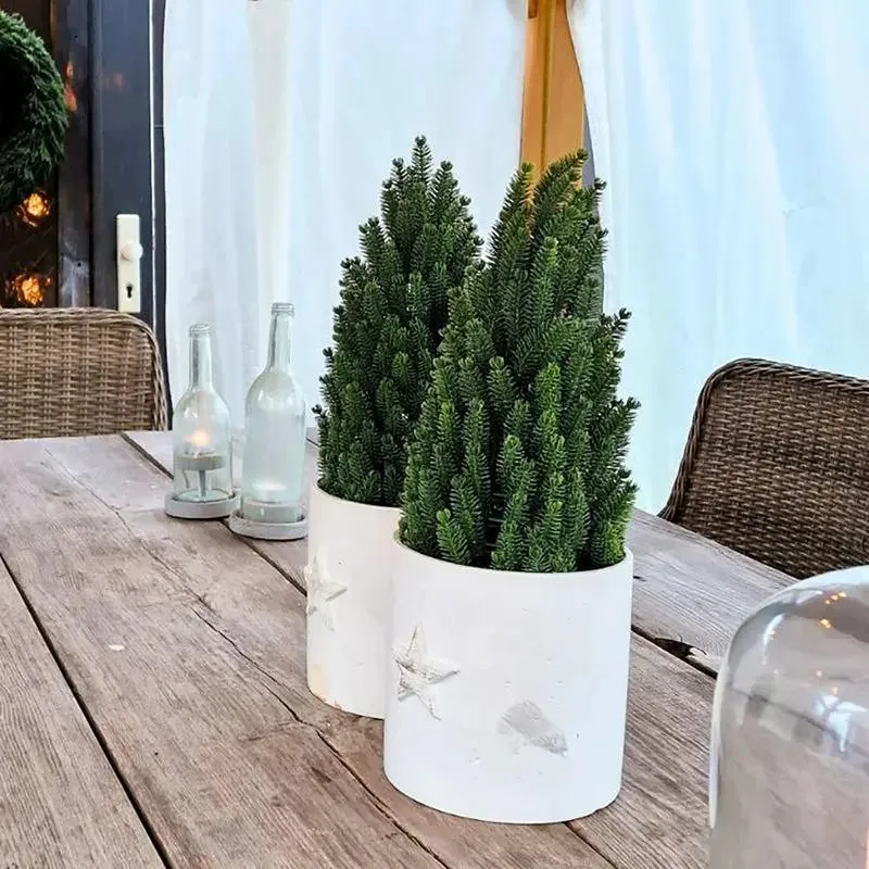 Salcar 50cm Künstlicher Weihnachtsbaum Kleinmit Basistopf, Nordmanntanne, aus 100% PE Spritzguss