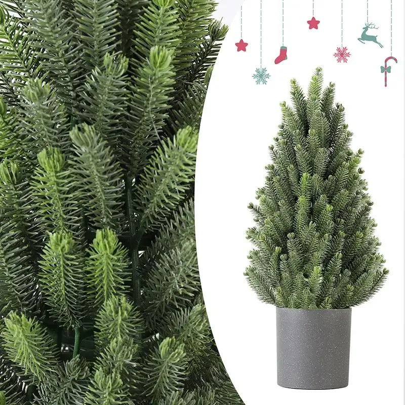 Salcar 50cm Künstlicher Weihnachtsbaum Kleinmit Basistopf, Nordmanntanne, aus 100% PE Spritzguss