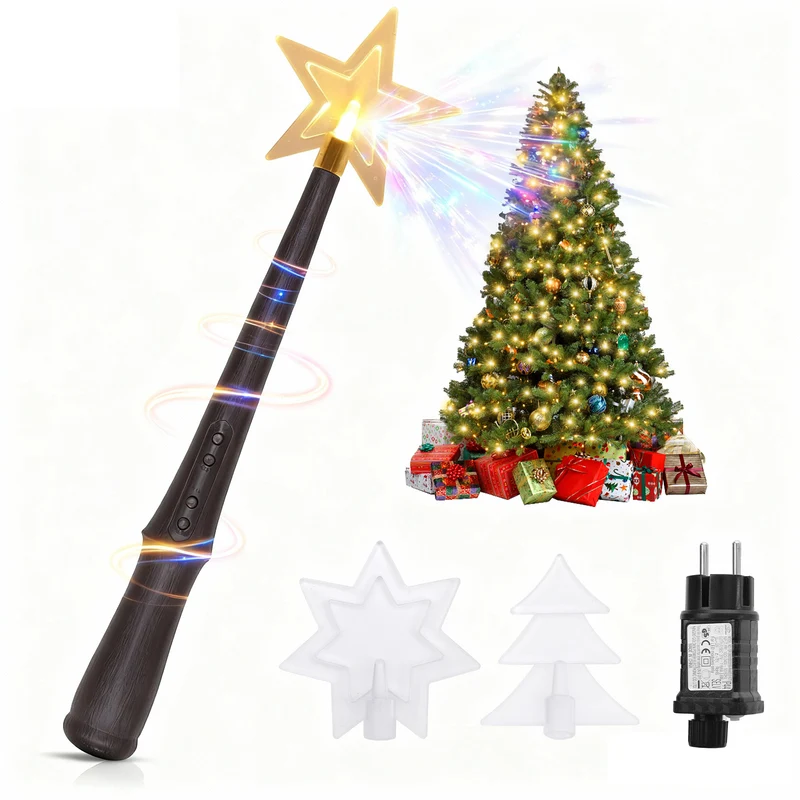 Salcar Magischer Zauberstab Kinder Leuchtend mit Licht & Sound, 24V/31V Zauberstab-Schalter-Set für Weihnachts-, Halloween-, Hochzeits- & Partydekoration