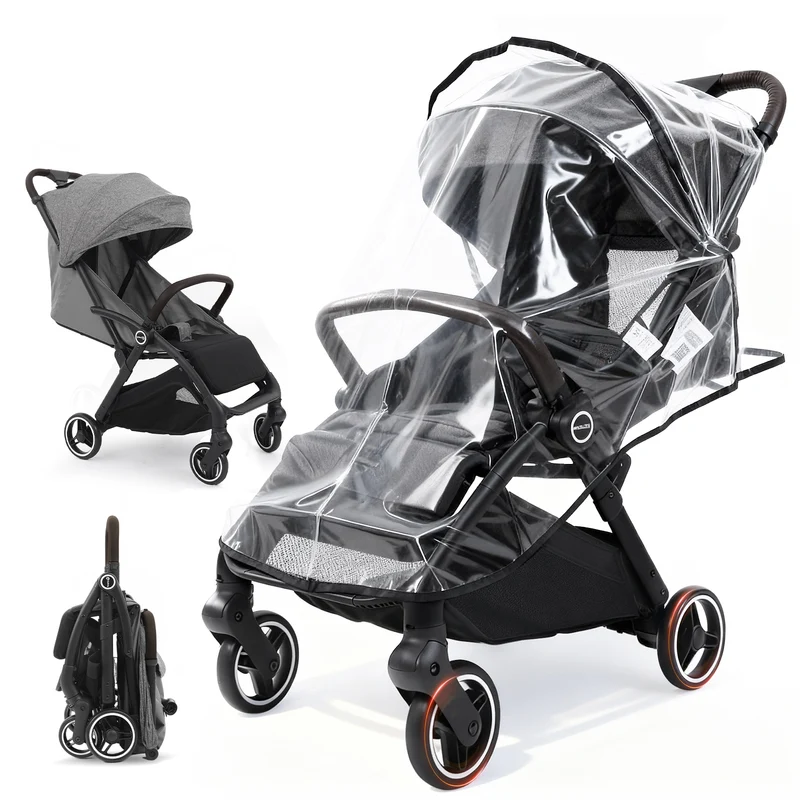 Sekey BW732 Reise-Kinderwagen Ultraleicht & Einhand-klappbar | 3-fach verstellbare Rückenlehne, 4-Rad-Federung, Regenschutz, 5-Punkt-Gurt, Handgepäckgeeignet