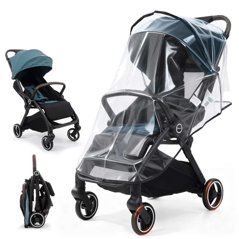 Sekey BW732 Reise-Kinderwagen Ultraleicht & Einhand-klappbar | 3-fach verstellbare Rückenlehne, 4-Rad-Federung, Regenschutz, 5-Punkt-Gurt, Handgepäckgeeignet