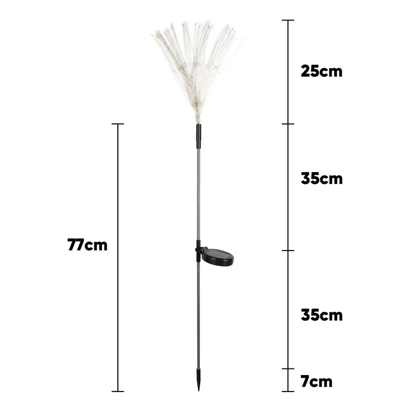 Salcar 2er Set LED Solar Gartenleuchte mit Feuerwerk-Effekt
