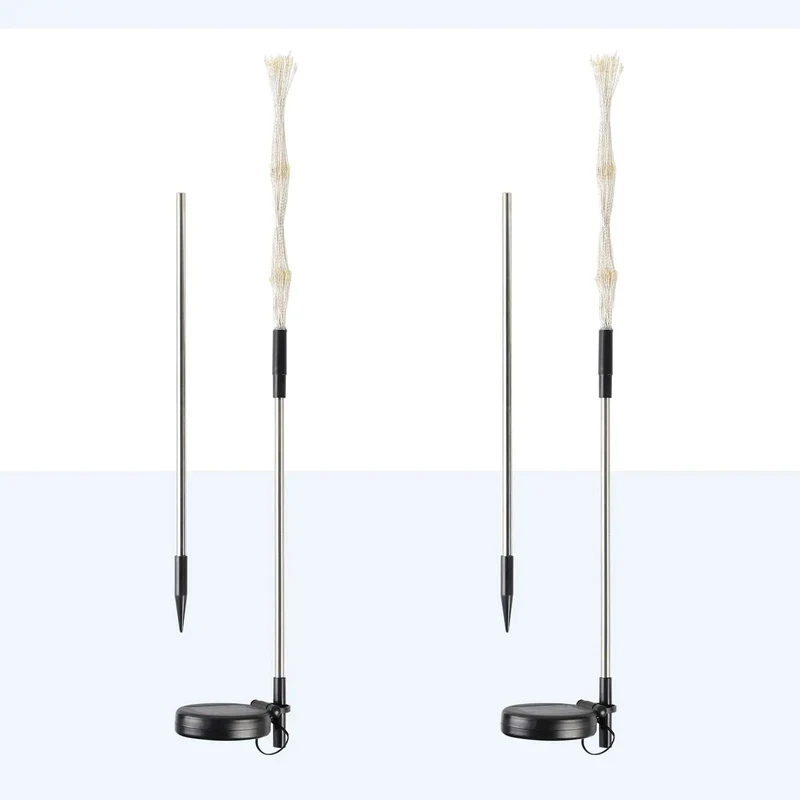Salcar 2er Set LED Solar Gartenleuchte mit Feuerwerk-Effekt