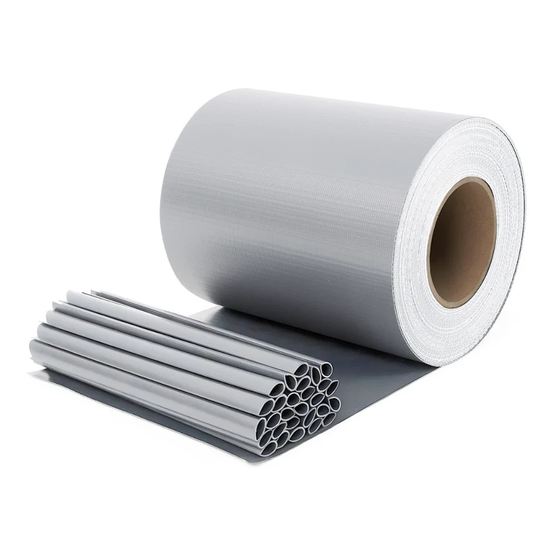 Sekey PVC Sichtschutzstreifen für Doppelstabmattenzaun – Sichtschutzband mit Befestigungsclips, UV-beständig & Wetterfest, Windschutz für Gartenzaun, Grau