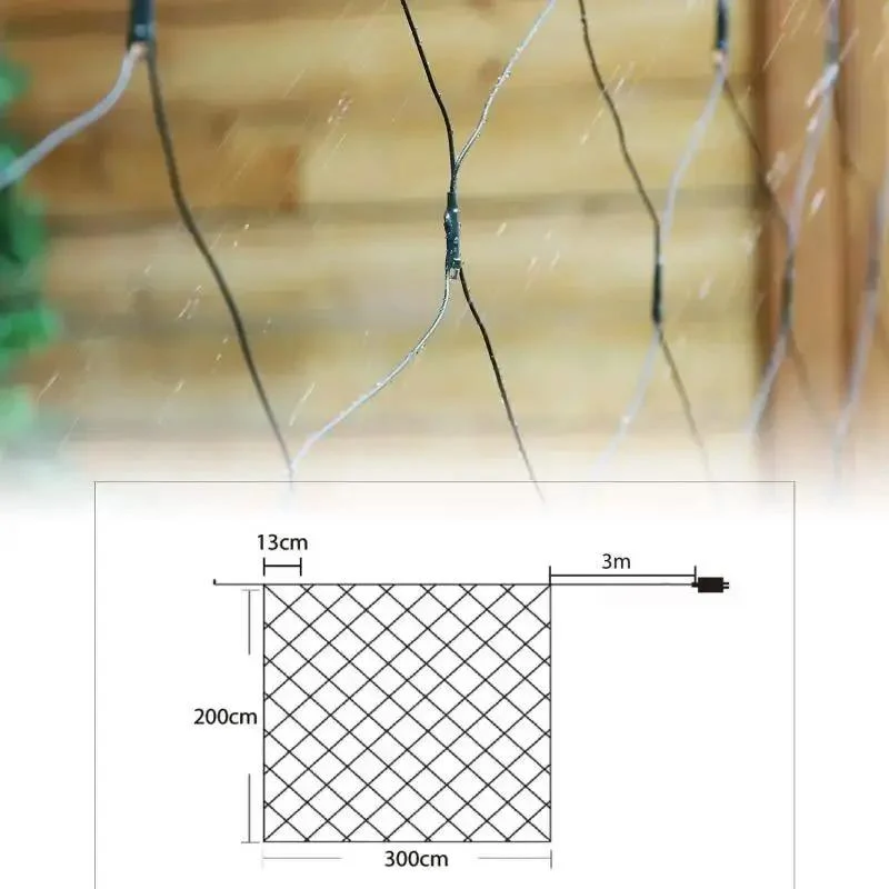 Salcar 1x1/2x2 m LED Lichternetz, 96/204 LEDs, 31V GS-zertifizierte Stromversorgung