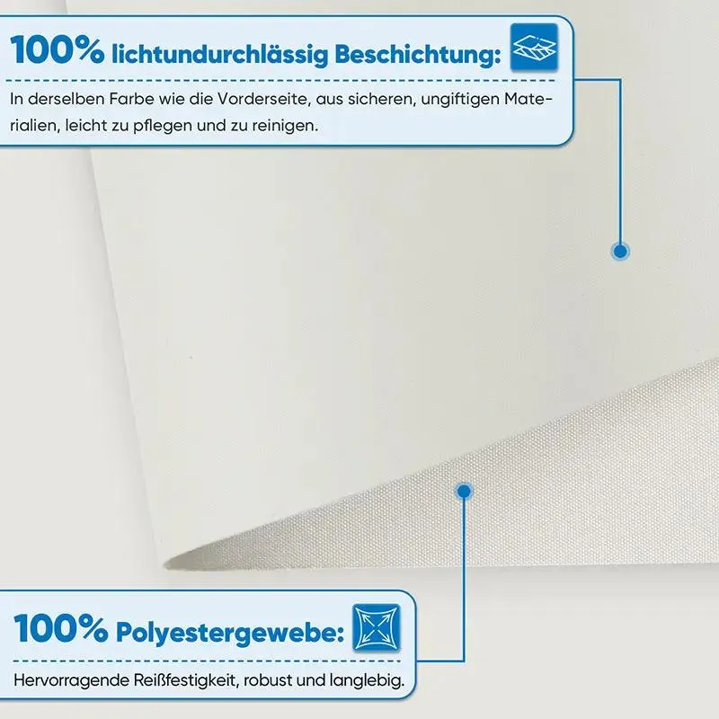 Sekey Verdunkelungsrollo, doppelseitig gleichfarbig und ohne Bohren, Taupe