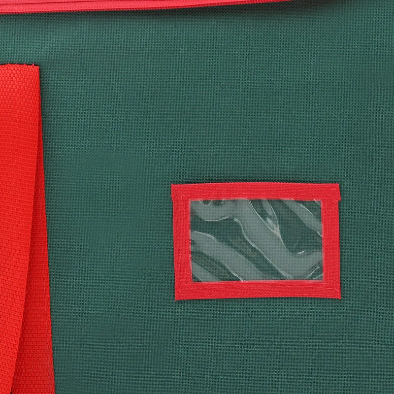 Salcar Grüne Aufbewahrungsbox für 128 Weihnachtskugeln – Faltbare Christbaumkugel-Box 64,8×32,3×34,2 cm mit 128 Fächern, Tragegriffen & Doppelreißverschluss