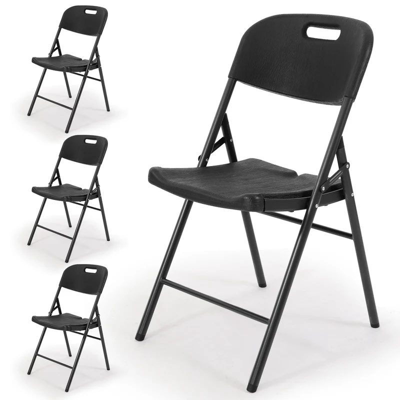 Sekey Klappstuhl Holzmaserung – Klappbare Gartenstühle für Balkon, Terrasse & Garten (2er, 4er & 6er Sets)