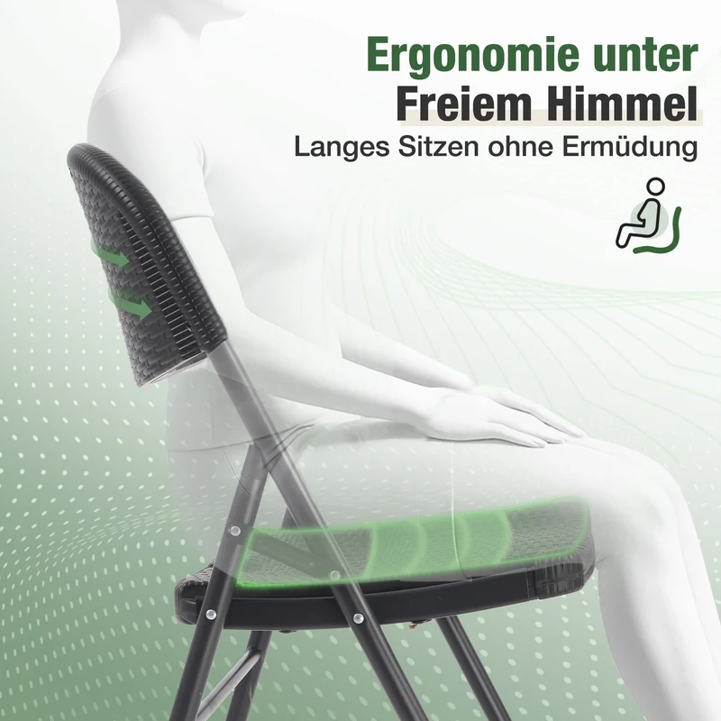 Sekey Klappstuhl – Klappbare Gartenstühle für Balkon, Terrasse & Garten (2er, 4er & 6er Sets)