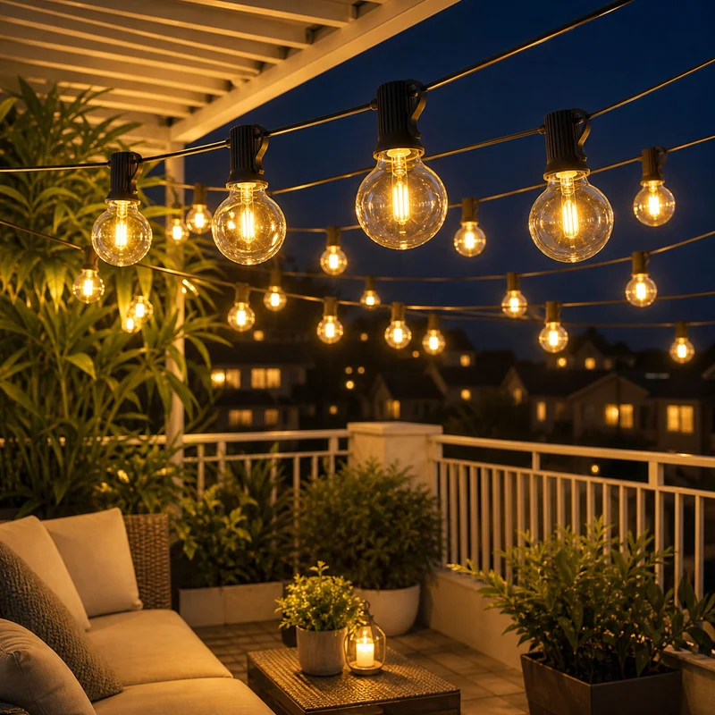 Salcar G40 Solar Lichterkette Außen 15 m (20+1 Glühbirnen), LED Solar Gartenleuchte Outdoor, Warmweiß, Solar & USB aufladbar, Fernbedienung, 8 Modi, Dimmbar, Timer, IP44 wetterfest für Garten, Balkon & Terrasse