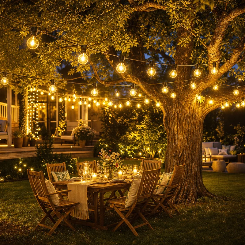 Salcar G40 Solar Lichterkette Außen 7m, 23FT, LED Solarleuchte Outdoor, Warmweiß, Solar & USB aufladbar, Fernbedienung, 8 Modi, Dimmbar, Timer, IP44 wetterfest für Garten, Balkon & Terrasse