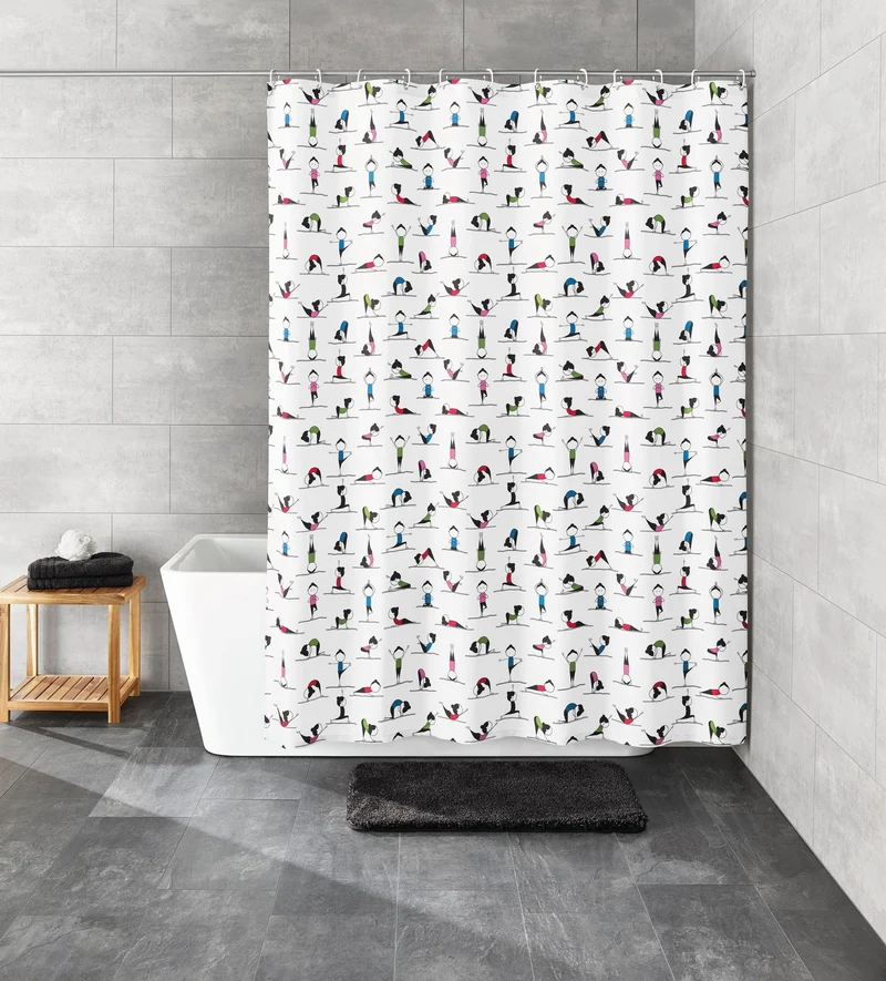 Duschvorhang Textil YOGI Multicolor 180 x 200 cm