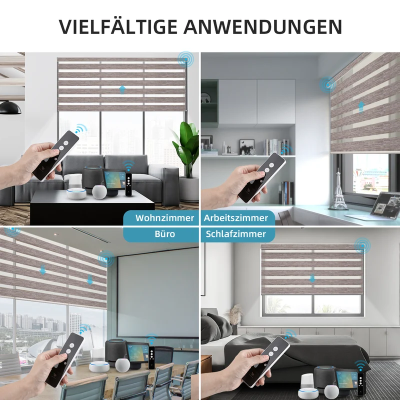 SmartWings Smart Zebrarollos nach Maß lichtdurchlässig 95mm