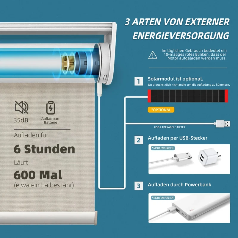 SmartWings Smart Innenrollos nach Maß 50% lichtdurchlässig PVC-Frei