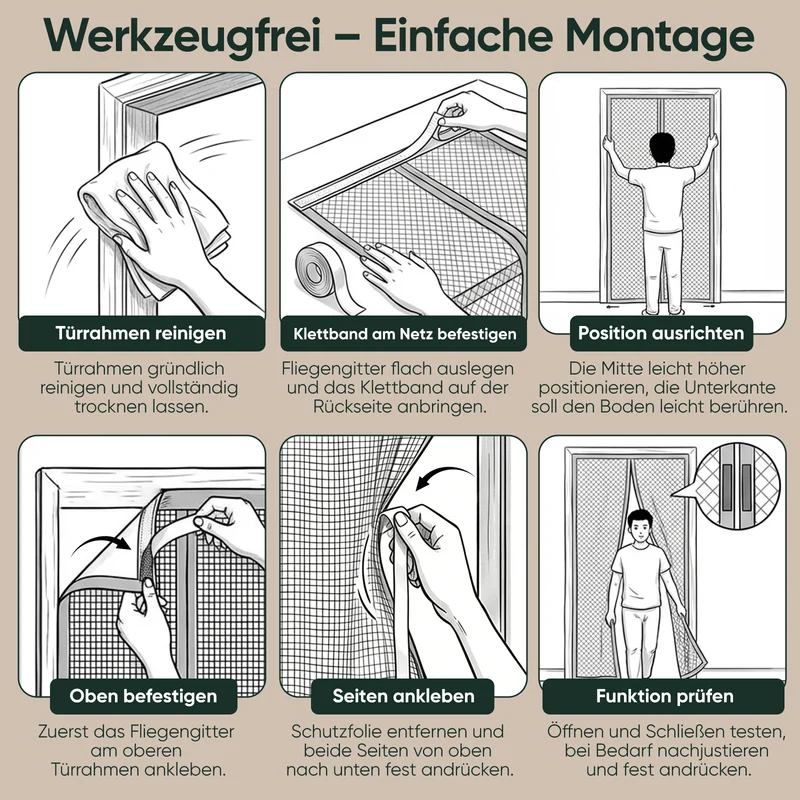 Sekey Insektenschutz-Tür für Balkon & Terrasse – Fliegengitter Magnet ohne Bohren, Luftdurchlässiges Moskitonetz für Familien & Haustiere