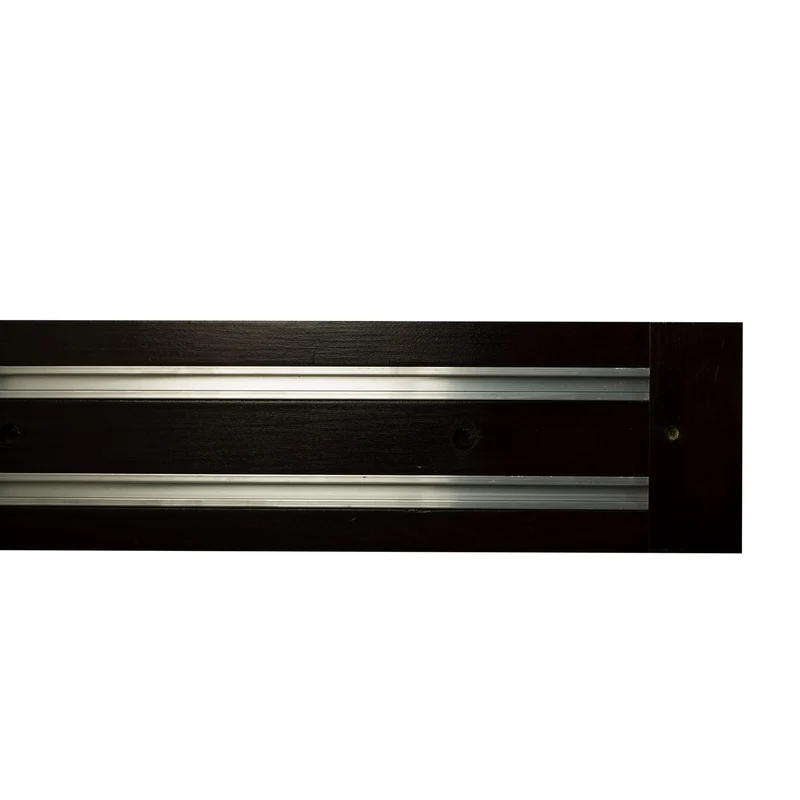 Curtain and drape track system Travetto Double made of wood