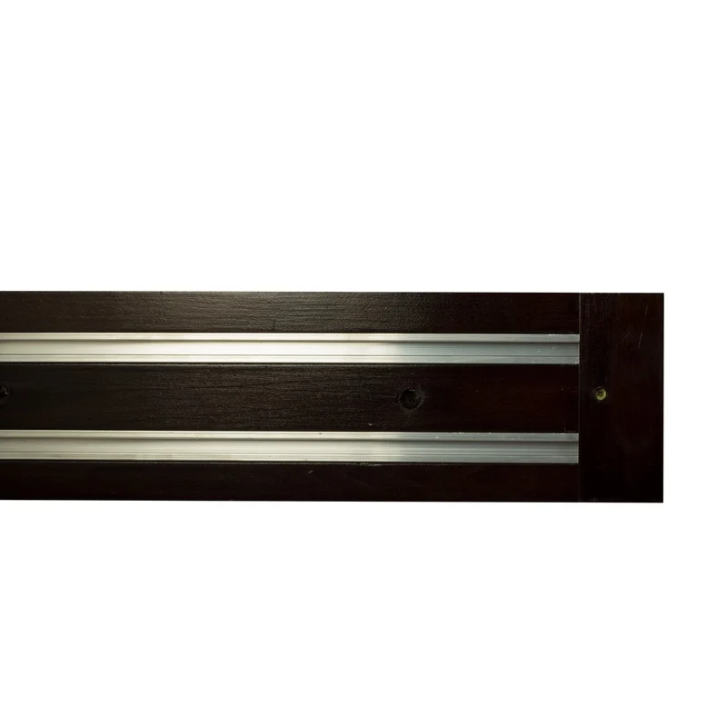 Curtain and drape track system Travetto Double made of wood