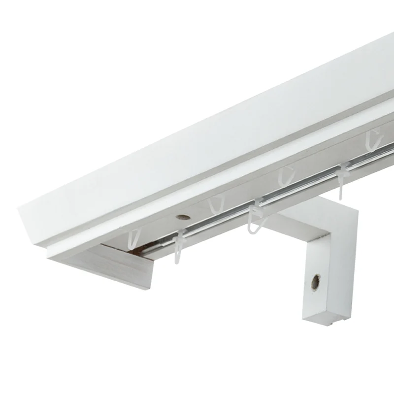 Conic Wooden Curtain Track System with Decorative Valance