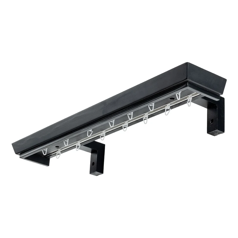 Conic Wooden Curtain Track System with Decorative Valance