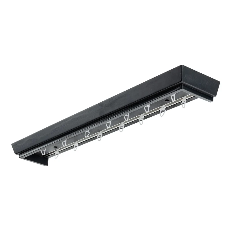 Conic Wooden Curtain Track System with Decorative Valance