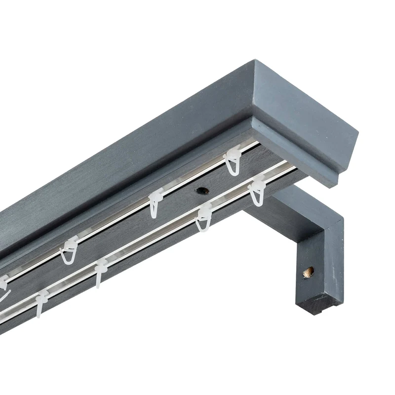 Conic Wooden Curtain Track System with Decorative Valance