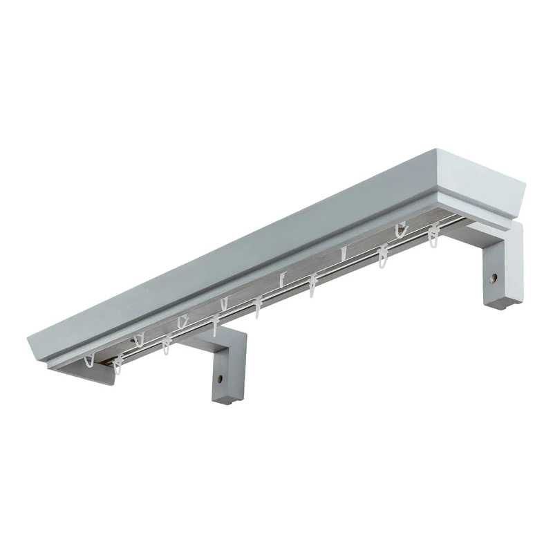 Conic Wooden Curtain Track System with Decorative Valance