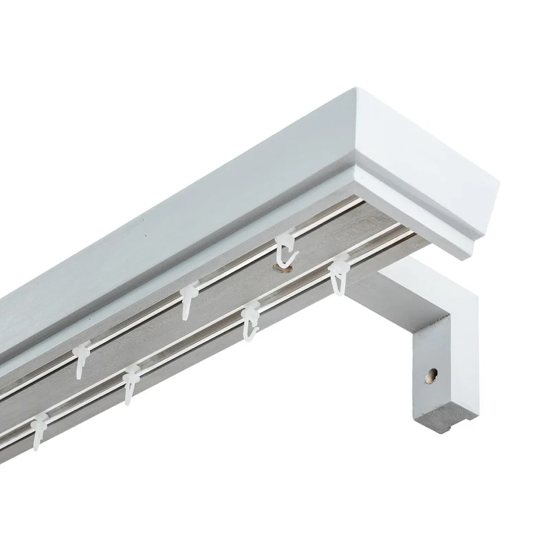 Conic Wooden Curtain Track System with Decorative Valance