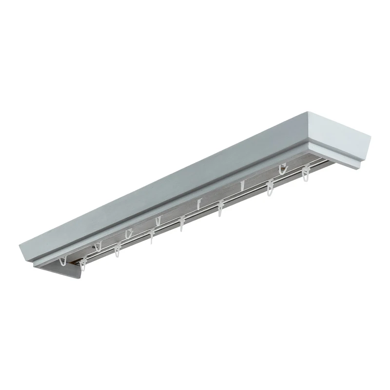 Conic Wooden Curtain Track System with Decorative Valance