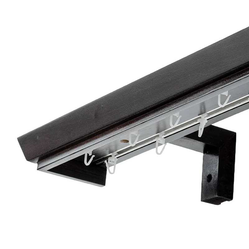 Conic Wooden Curtain Track System with Decorative Valance