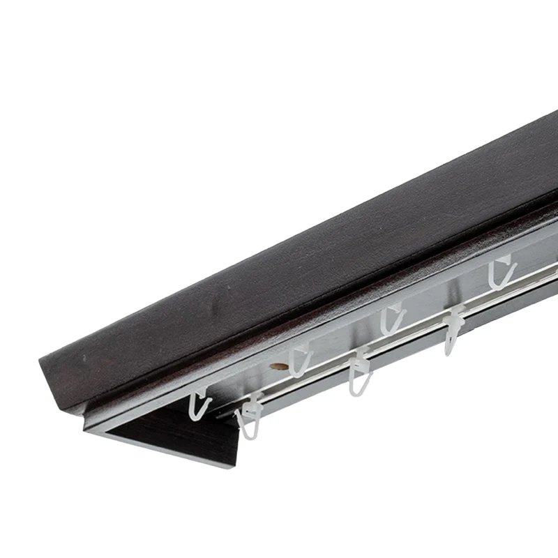 Conic Wooden Curtain Track System with Decorative Valance