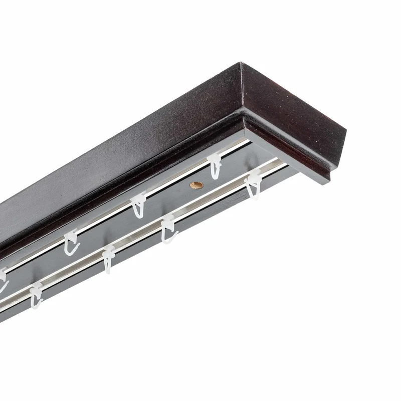 Conic Wooden Curtain Track System with Decorative Valance