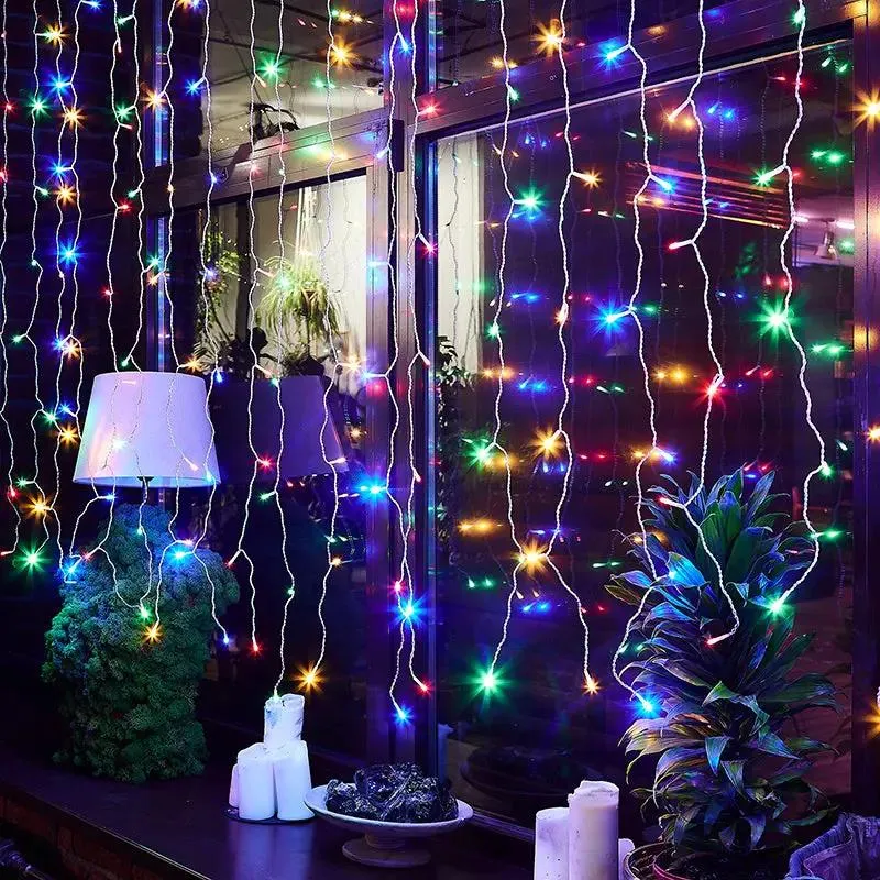 Salcar 2m/5m/10m LED Eisregen Lichterkette, 80/200/400 LEDs, 31V GS-zertifizierte Stromversorgung