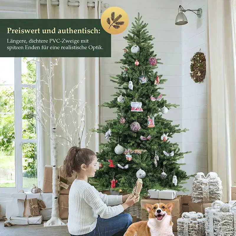 Salcar 180/210cm Künstlicher Weihnachtsbaum, mit 115/143 PE-Zweigen und 850/1332 PVC-Zweigen