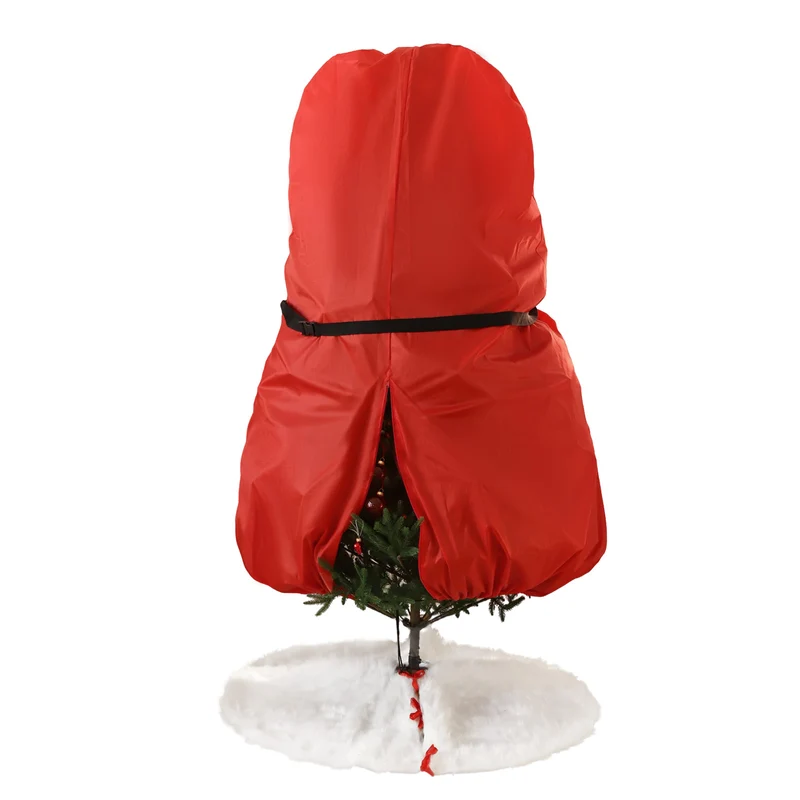 Salcar Weihnachtsbaum Aufbewahrung 138 × 185 cm – Weihnachtsbaumtasche für Bäume bis 2,4 m, mit Schnallen, Kordelzug & Kartenschlitz, Wasserdicht & Reißfest