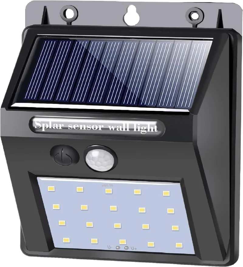 Salcar Solar Wandleuchten mit Bewegungsmelder, 800 Lumen, Warmweiß, IP44 Wasserdicht – Solarlampen für Außenbereich, Garten, Balkon, Terrasse
