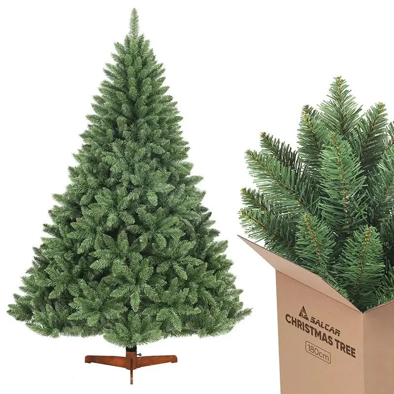 Salcar 120cm/150cm/180cm/210cm Künstlicher Weihnachtsbaum, Korea-Tanne, mit 730/1066 PVC-Nadeln