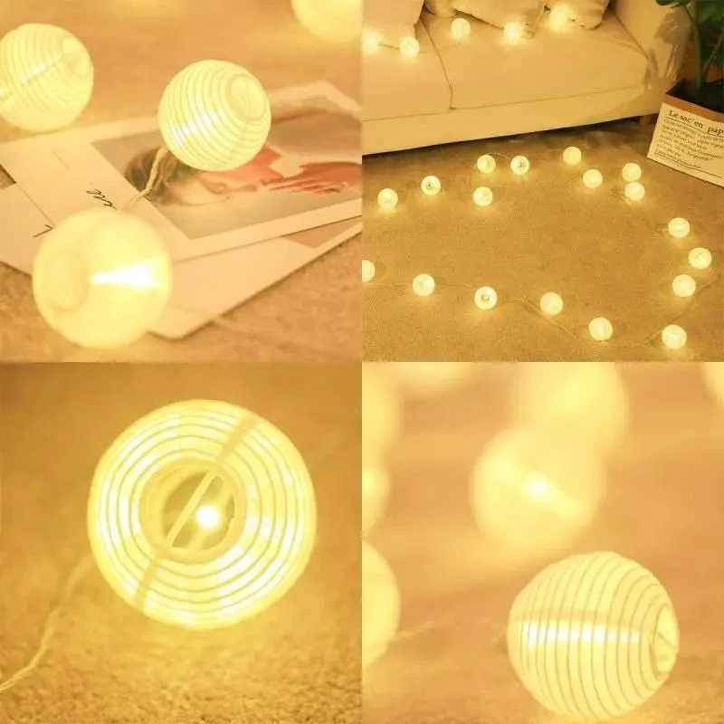 Salcar 3m/5m/10m/15m/20m LED Laternen-Lichterkette, 10/20/40/50/80 LEDs, 31V GS-zertifizierte Stromversorgung