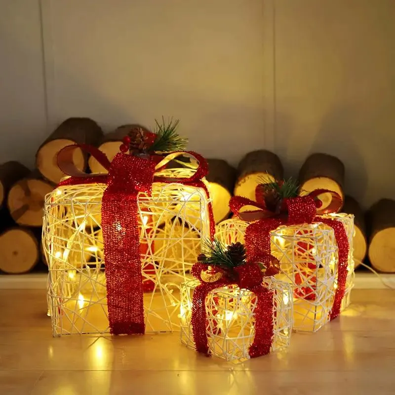 Salcar 3er Set LED Geschenkbox Lichter
