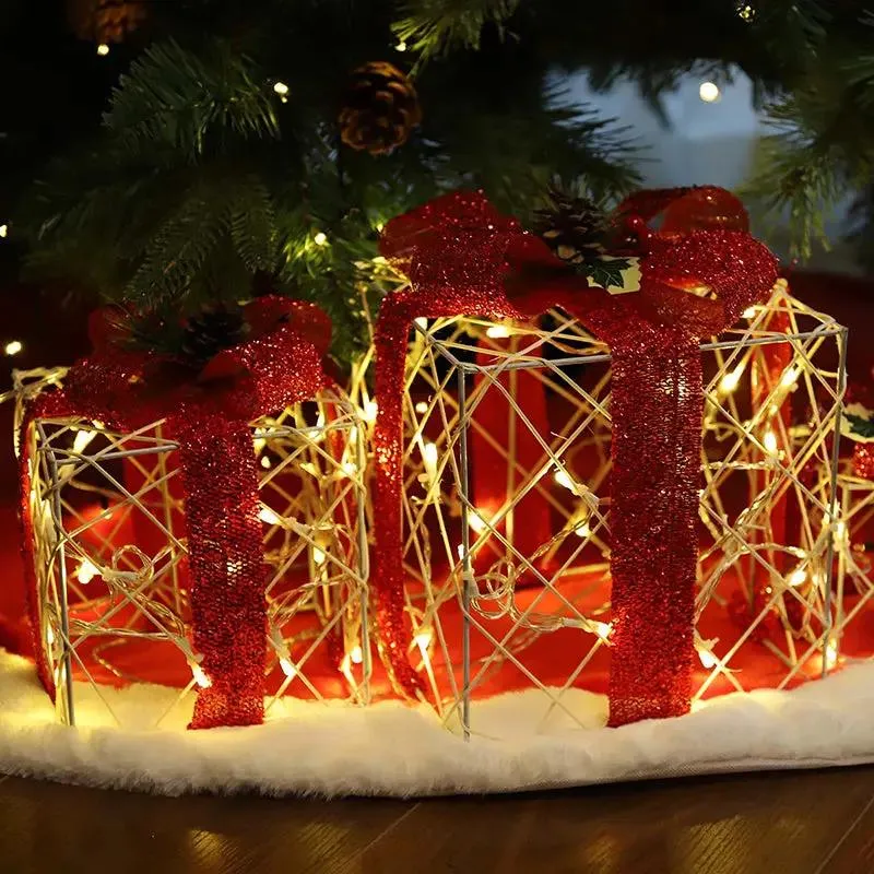Salcar 3er Set LED Geschenkbox Lichter