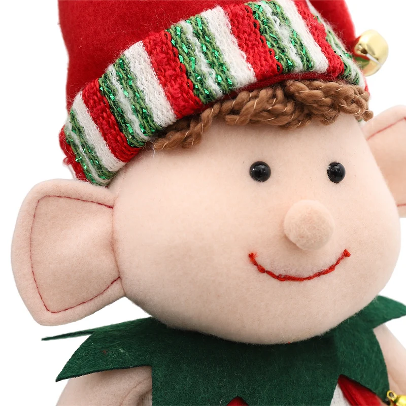 Salcar Weihnachtsfigur Junge – Verstellbare Standfigur 48–70 cm mit Teleskopbeinen, Weihnachtsdeko für Kamin, Tisch & Fensterbank