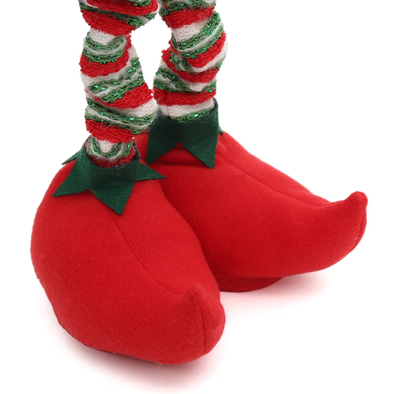 Salcar Weihnachtsfigur Junge – Verstellbare Standfigur 48–70 cm mit Teleskopbeinen, Weihnachtsdeko für Kamin, Tisch & Fensterbank