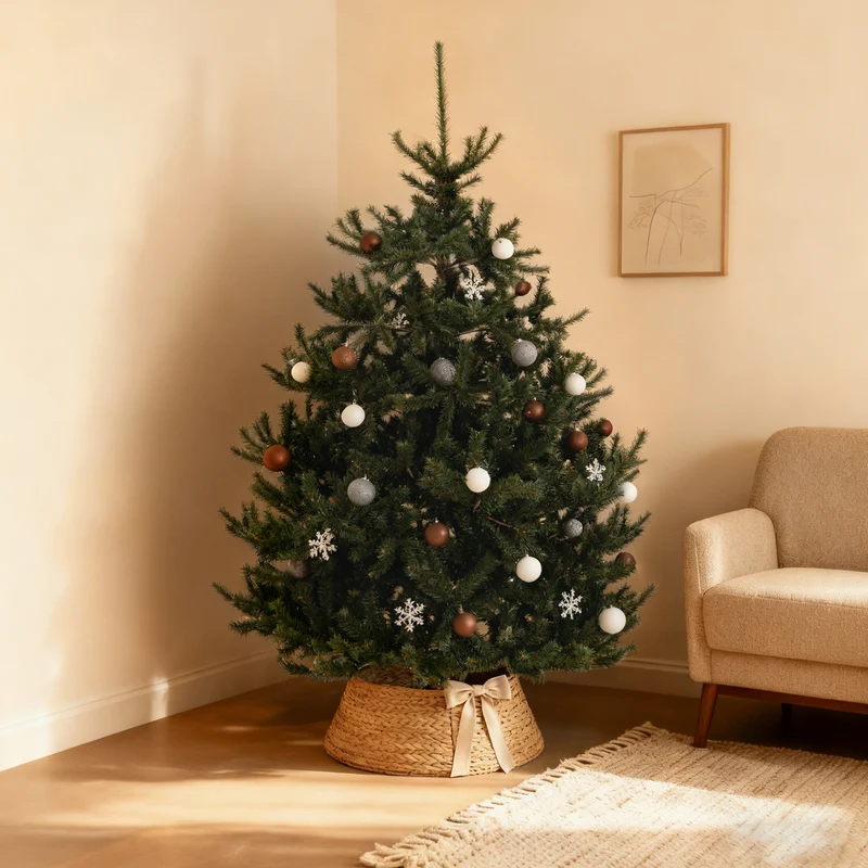 Salcar Künstlicher Nordmanntannen Weihnachtsbaum – Ultra-realistisch, 180 cm / 210 cm, 1118 / 1512 Spitzen, Dicht & Langlebig für Innen- und Außenbereich